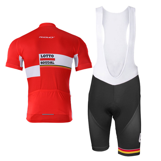 Abbigliamento Lotto Soudal 2017 Manica Corta e Pantaloncino Con Bretelle rosso - Clicca l'immagine per chiudere